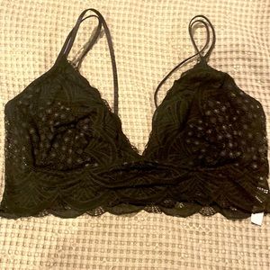 Black lace bra top
